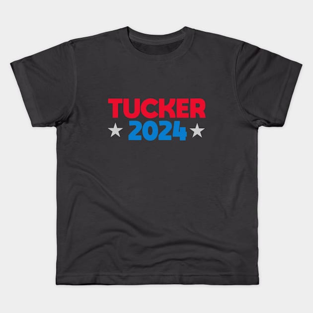 Tucker Carlson 2024 Kids T-Shirt by Dale Preston Design